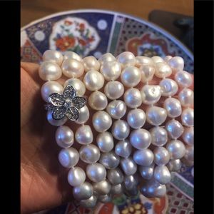 Long & multi style pearl necklace set w s925 clip